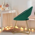 thumbnail image 4 of Gymax Accent Velvet Dining Chairs, Dark Green (Set of 2), 4 of 10