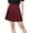 Wine, variant on Short Skirts for Women High Waisted On Under $10 Solid Color Pleated Belt Pants High Waisted Skirt