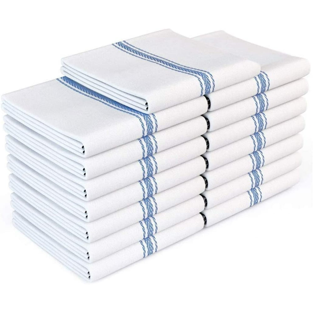 Zeppoli Classic Kitchen Towels 15 Pack 100 Natural Cotton Dish Towels