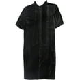 thumbnail image 2 of Eileen Fisher Robe Droite en Velours avec Nœud dans le Dos pour Femmes, Gris, Grand, 2 of 2