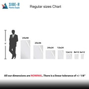 One- Clear Acrylic Plexiglass Plastic Sheet 1/8 24 X 48 ^