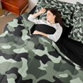 thumbnail image 4 of Castle Fairy Abstract Camouflage Bedding Comforter Set 7pcs for Boys Girls,Geometric Camo Queen Bedding Sets Super Cozy,Vintage Aesthetic Queen Sheet Sets,Ultra Soft Home Decor,Reversible, 4 of 8