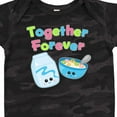 thumbnail image 4 of Inktastic Together Forever Milk and Cereal Boys or Girls Baby Bodysuit, 4 of 5