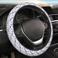 thumbnail image 4 of Uemuo Lavender Flowers Printed Car Elastic Steering Wheel Cover - Universal Car Accessory for Diverse Cars Anti-Slip, and Comfortable- 15", 4 of 8