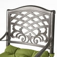 thumbnail image 3 of Juel Outdoor Dining Chair with Cushion (Set of 2), Hammered Bronze and Olive, 3 of 7