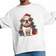 thumbnail image 3 of Mens T Shirts Christmas Tree Dog with Santa Hat Short Sleeve Casual Men's Tee Tops Graphic T-Shirts for Teen Boys/Men, 3 of 8
