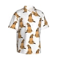 thumbnail image 2 of Daiia German Shepherd Dog Hawaiian Shirt for Men Gentle Cotton Regular Short Sleeve Casual-Medium, 2 of 9