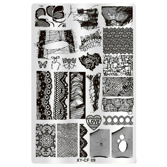 Metal Nails Stamping Plate Creative And Stylish Nails Art Intricate Nails Designs Plate For Fashion Enthusiasts