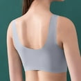 thumbnail image 3 of Bralettes for Women Plus Size Woman Bra No Underwire Underwears Base Vest Style Sports Base Underwears V-Neck Lightly Lined Bra Feature Hook and Eye Closure Push-up Bra Style Y-343 , Gray L, 3 of 7
