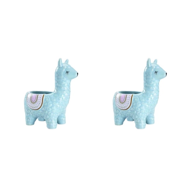 Macetas suculentas Toystoory Ligeras y portátiles Alpaca azul cielo 2Conjunto