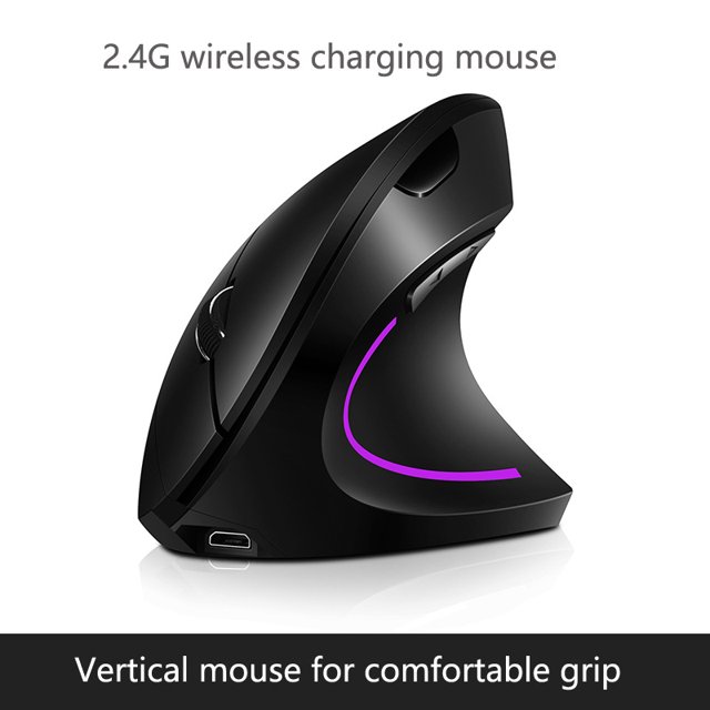 Ratón vertical inalámbrico H1 de 2,4 g con prevención de movimiento y soporte para la mano, ergonómico, DPI ajustable