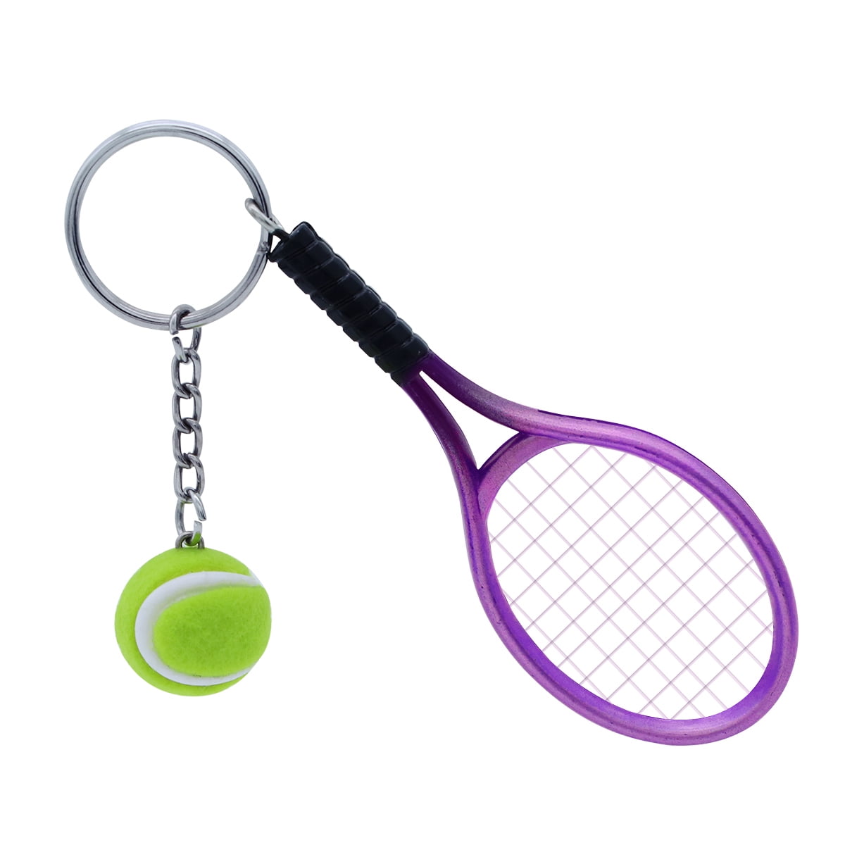 Mini Raquette de Tennis Ball Porte-clés Porte-clés Sac Accessoires Charm Gift 