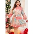 thumbnail image 3 of FOLUNSI Country Chic Plus Size Dress | Bubble Sleeves & Belt Detail, 3 of 8