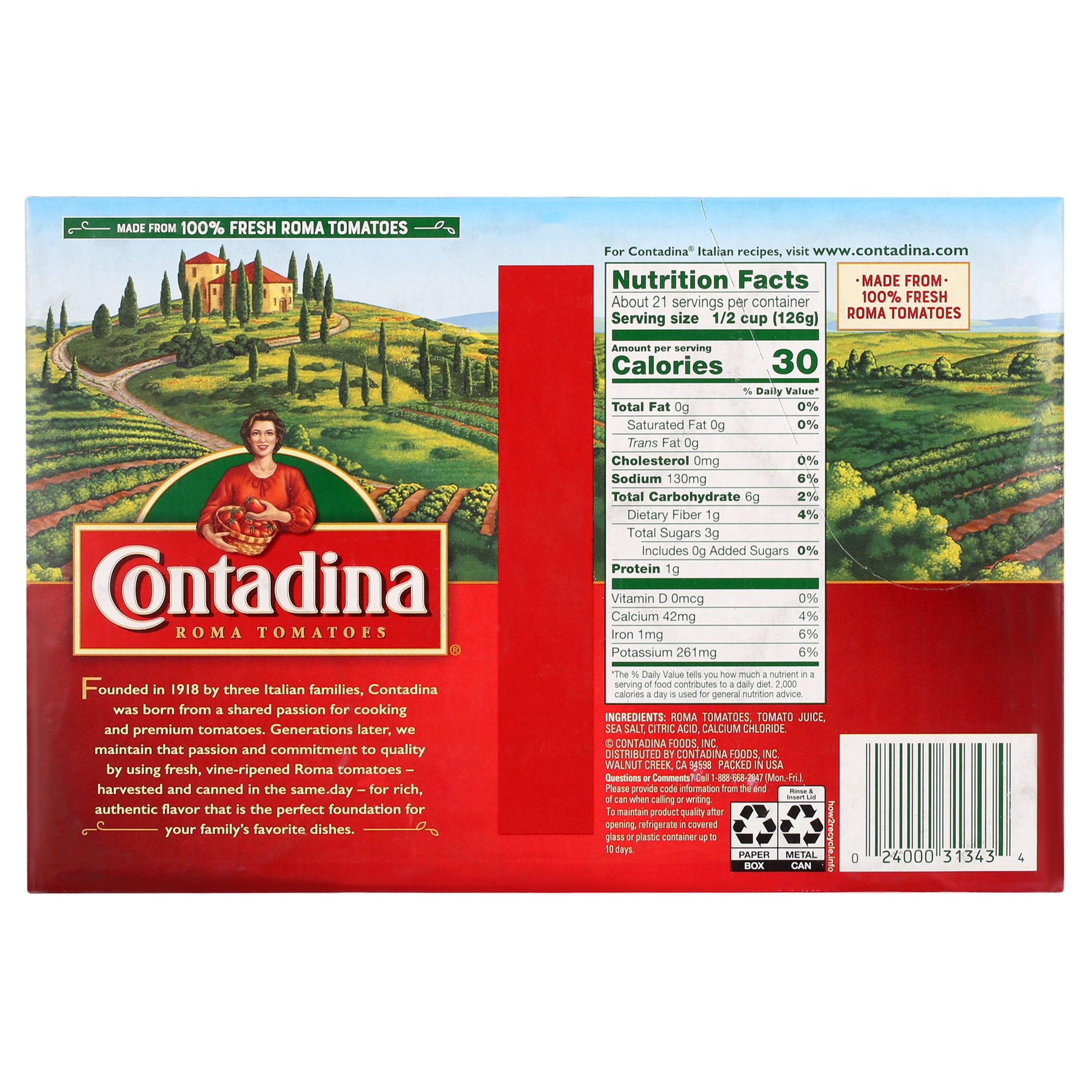 (6 Pack) Contadina Petite Diced Tomatoes, 15 oz cans