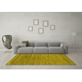 thumbnail image 3 of Ahgly Company Machine Washable Indoor Rectangle Abstract Yellow Contemporary Area Rugs, 4' x 6', 3 of 4
