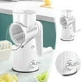 thumbnail image 1 of 5-in-1 Manual Cheese and Vegetable Grater with Ergonomic Handle and Strong Suction Base for Efficient Kitchen Preparation, 1 of 4