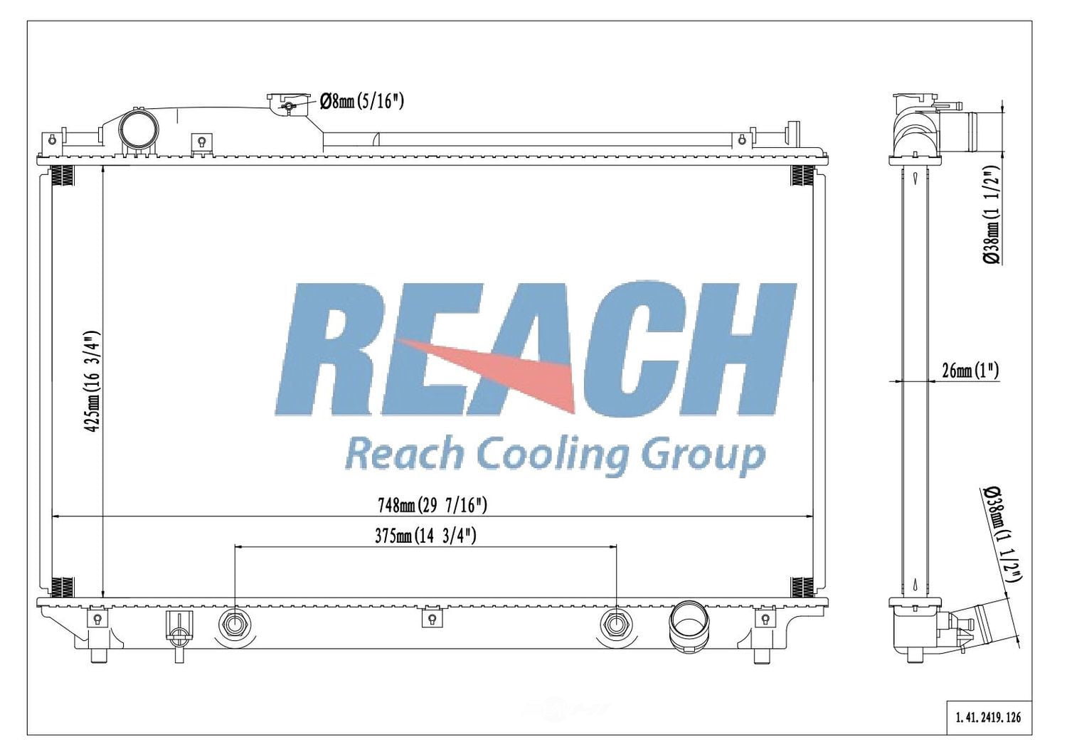 Reach Cooling 41-2419 Radiator