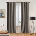 thumbnail image 2 of Vintage Brown Kitchen Curtains 96 Inch Length, Ombre Abstract Minimalist Geometric Grommet Top Bedroom Living Room Curtains, Light Filtering Cafe Curtain Drapes 2 Panels Set 104''x96'', 2 of 9