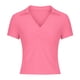 thumbnail image 3 of Camisa Mujer Manga corta Cuello en V Solapa Blusas sexy Sólido Verano Casual Tops Fridja ghk5420, 3 of 7