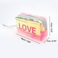 thumbnail image 2 of Unique Bargains 1 Pc Women Portable LOVE Makeup Bag for Vacation Travel Gym Wedding Plush Pink, Purple, 2 of 3