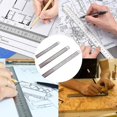 thumbnail image 5 of Set of 3 Stainless Steel Rulers, Metal Rulers Precision Ruler Kit Straight Edge Measuring Tools Including 12", 8" and 6" Rulers, Metal Ruler Kit for O, 5 of 5