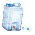 thumbnail image 3 of S SERENABLE Contenant d'Eau avec Robinet Réservoir d'Eau avec Grand Ouverture de Remplissage Contenant d'Eau Potable Pichet de Stockage d'Eau pour Randonnée Conduite Sans Robinet de Rechange, 3 of 9