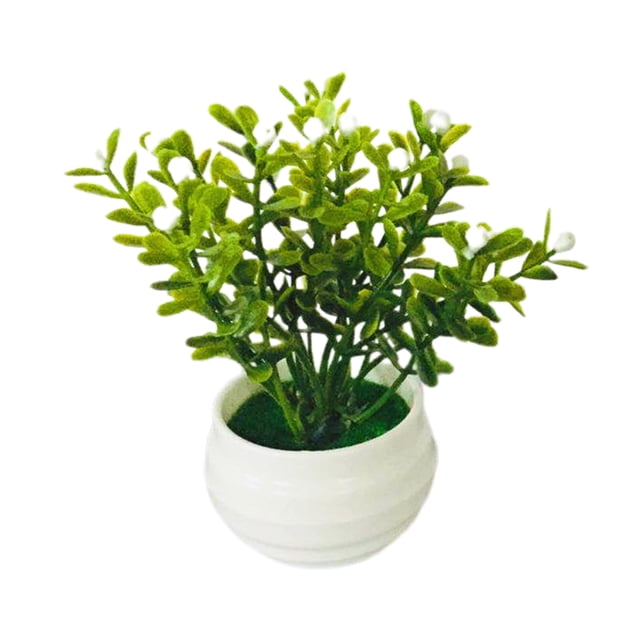 Simulation green plant potted simulation succulent small bonsai (small grain potted plant)