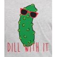 thumbnail image 4 of Old Glory Mens Vegetable Pickle Dill Deal With It Short Sleeve Graphic T Shirt, 4 of 6