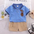 thumbnail image 3 of Kids Clothes  mother Children Clothing Children's Sets Boys T-shirt Shorts Summer Cotton Short sleeve fashion Suit 2PCS, 3 of 6