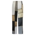 thumbnail image 6 of Abstract Geometric Art, Gray Black Gold Winter Female Pants Flannel High Waist Women Pants Lady Warm Straight Leg Plush Trousers, 6 of 7
