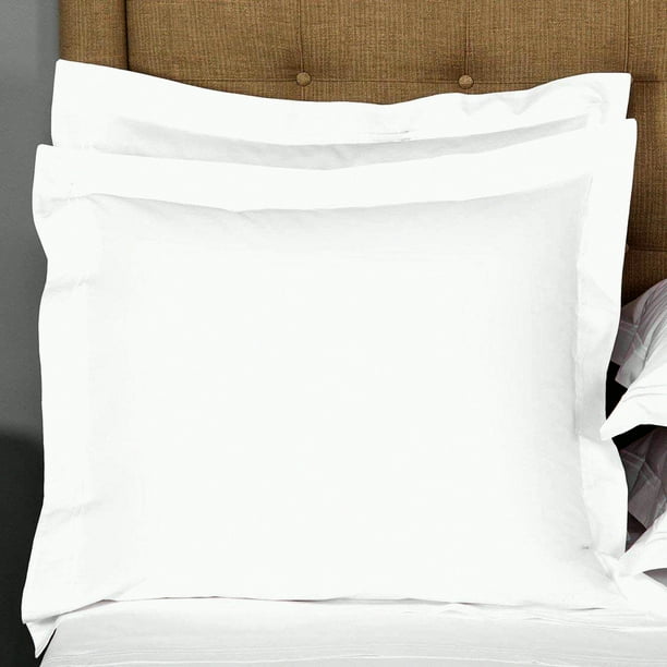 Luxury European White Cotton Pillow Shams Set of 2 600 Thread Count Euro Cushion Covers Super Soft Decorative Cases for 26 x 26 Pillows Walmart