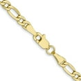 thumbnail image 5 of Auriga Fine Jewelry 10K Yellow Gold 3.5mm Semi-Solid Figaro Chain Necklace for Women 20", 5 of 6