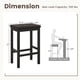 thumbnail image 2 of JWRWEFA 24 Inch Upholstered Bar Stools Set of 2, Counter Height Bar Stools with Solid Wood Legs, PVC Leather Padded Seat, Button Tufted Design, Footrest, for Kitchen Island & Bar, Brown & Black, 2 of 8