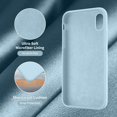 thumbnail image 5 of iPhone XR Case, Silicone Ultra Slim Shockproof Phone Case with [Soft Anti-Scratch Microfiber Lining], 6.1 inch, Sky Blue, 5 of 5