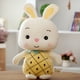 thumbnail image 1 of Conejito de Pascua de peluche | Lindo conejito de peluche tipo bufanda | Algodón PP suave | Regalo navideño para niños | Rosa, amarillo, verde y naranja, 1 of 2