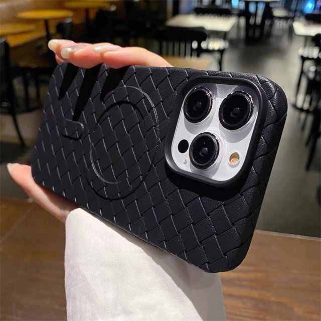 For Magsafe Magnetic Wireless Charging Case For iPhone 15 14 12 13 Pro Max 11 Cooling Breathable Woven Grid Soft Silicone Cover