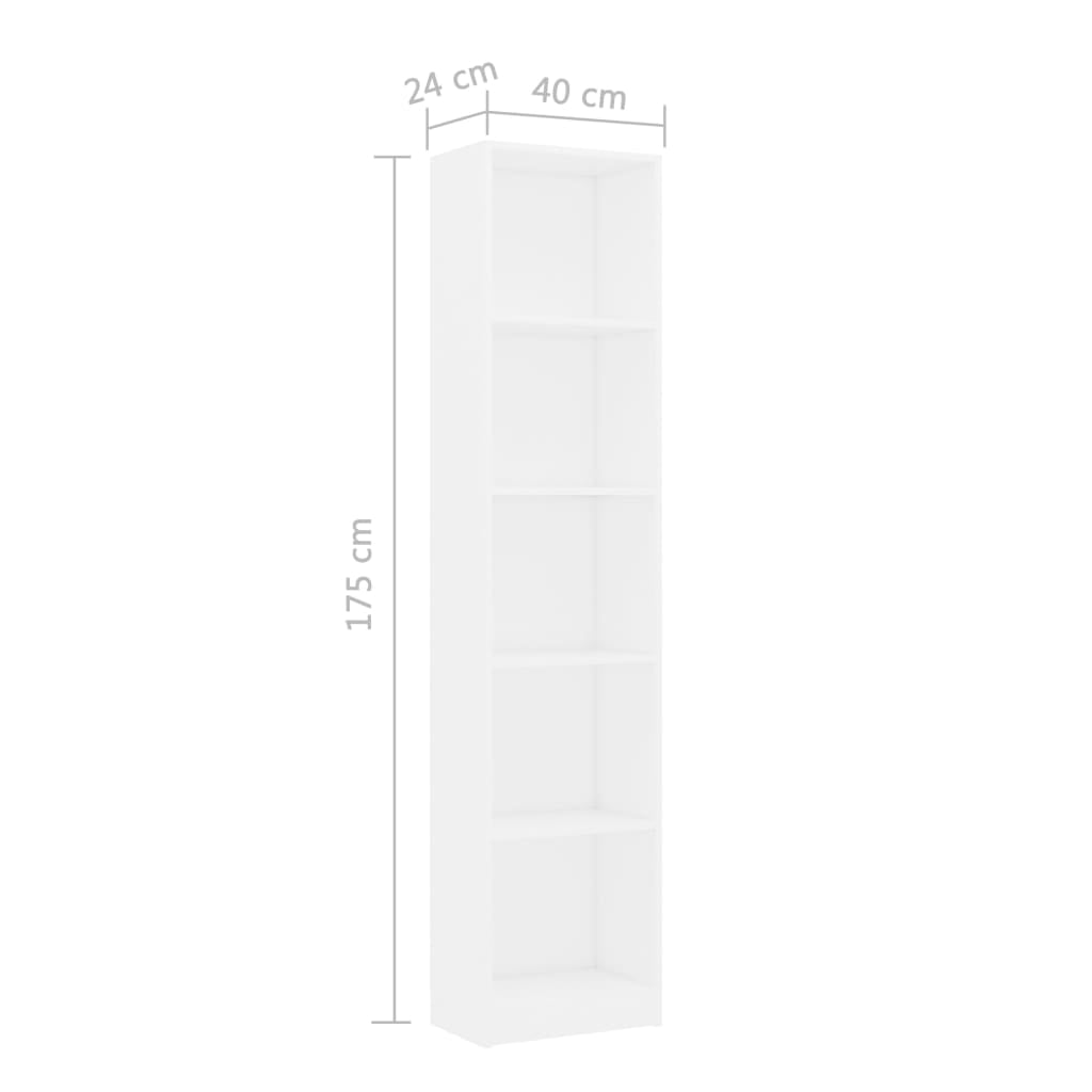 Kepooman Modern 5-layer Side Corner Storage Cabinet, Book Cabinet for Bedroom, Floor Cabinet for Living Room, Wood White Kepooman Modern 5-layer Side Corner Storage Cabinet, Book Cabinet for Bedroom, Floor Cabinet for Living Room, Wood White