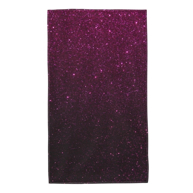 Fotbe Dark Purple Glitter Pattern Premium Towels , (27.5x16in) Lightweight and Highly Absorbent Quick Drying Microfiber Towel, Perfect for Daily Use