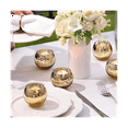 thumbnail image 6 of 12PCS Gold Mercury Glass Votive Candle Holders Legant Gold Tealights Candle Holders for Weddings, Rehearsal Dinners, 6 of 7