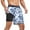Blue Leaves, variant on Mens Swim Trunks with Compression Liner Quick Dry Beach Shorts for Mens Bathing Suit Black Blue Gradient M