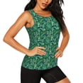 thumbnail image 2 of Fotbe Monstera Leaves Blusas Sin Mangas para Mujer – Estilo Casual, Corte Suelto, Slim-Fit, Cuello Redondo Deportivo, Tops de Verano para Gimnasio y Yoga-X-Large, 2 of 7