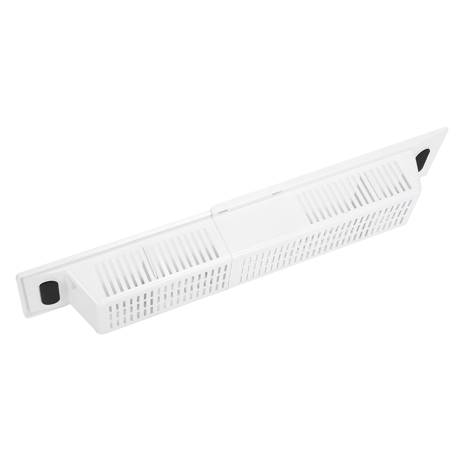 Rack De Rangement Baignoire Rétractable - Organisateur Jouets De Bain - Longueur Réglable 57 à 90 Cm - PP Résistant - Avec Séparateurs - Blanc