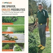 PetraTools 1 Gallon Garden Sprayer with 52-inch Long Hose for Lawn Care