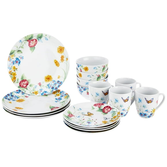 Pfaltzgraff 5184213 Annabelle Dinnerware Set, 16 Piece, Multicolored