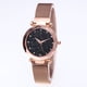 thumbnail image 2 of Reloj de señoras de moda casual creativo cielo estrellado imán de diamantes con reloj, 2 of 5