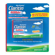 Claritin Reditabs 10 Mg. 24 Hour Non-Drowsy, 70 Disintegrating Tablets
