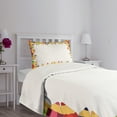 thumbnail image 3 of Ambesonne Party Quilted Bedspread Set 2 Pcs, Colorful Pencils, Twin Size, Multicolor, 3 of 5