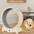 thumbnail image 5 of TAKOYI Cat Exercise Wheel, Cat Treadmill Wheel with Carpeted Runway for Daily Exercise, 37" Natural Wood Color, 5 of 10