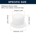 thumbnail image 3 of Uxcell 16Pcs White Rubber Stopper, 14mm Plug Holes for 13.5-13.8mm/0.53-0.54" Hole, 3 of 5