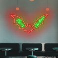 thumbnail image 3 of Craftnamesign Bat Merry Christmas Neon Light, Xmas LED Sign Wall Art, Bar Pub Decor, 3 of 5